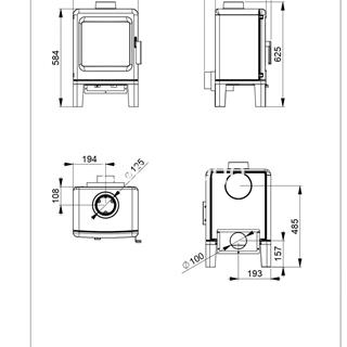 ESTUFA DE LEÑA BRONPI LIRA - Imagen 2